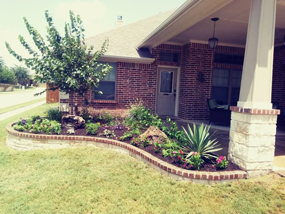 Top-rated landscape design for homes in Justin, TX by Stone & Landscaping Masters
