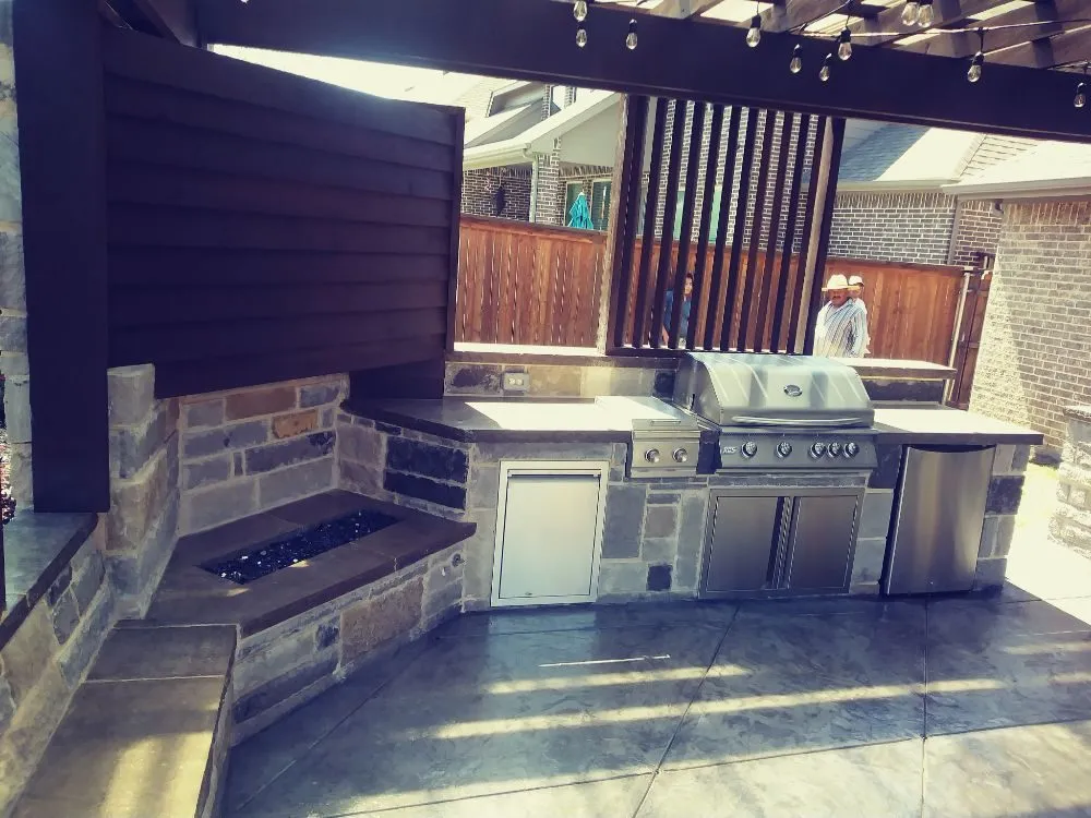 Reliable yard maintenance in Justin, TX by Stone & Landscaping Masters