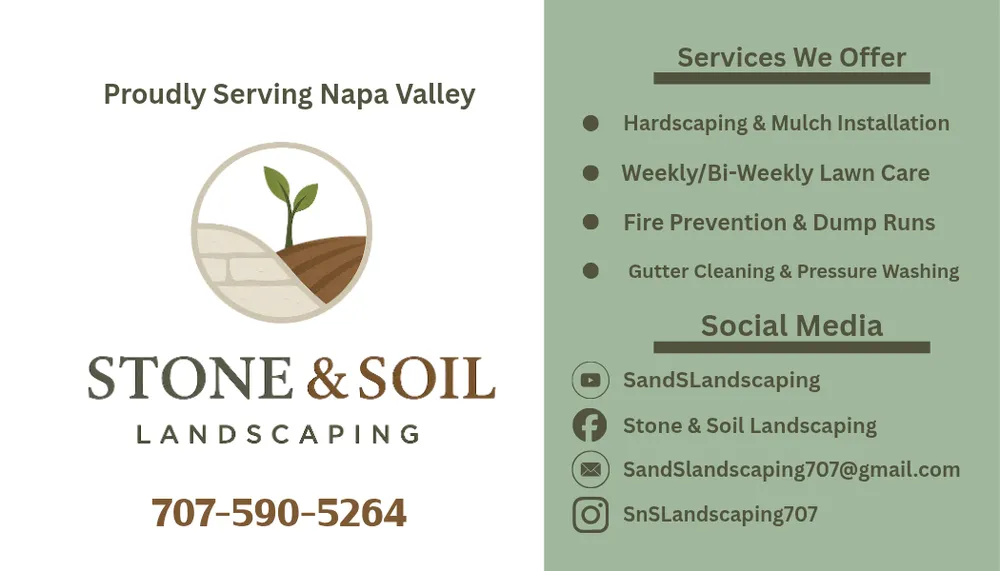 Trusted landscaping services near you in Napa, CA by Stone & Soil Landscaping