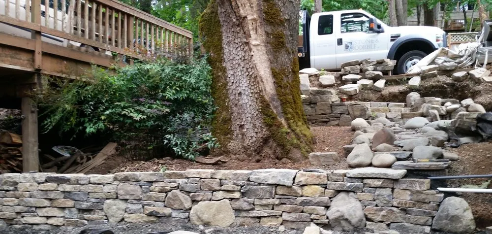 Custom yard cleanup service for outdoor upgrades in Corvallis, OR by Stone and Cobble