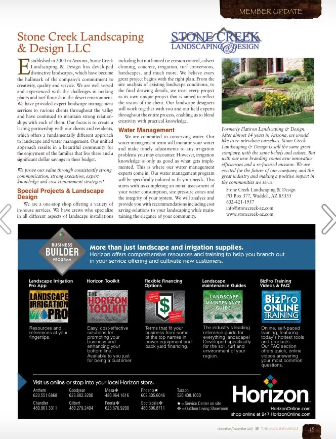 Custom residential landscaping in Waddell, AZ - Stone Creek Landscaping & Design