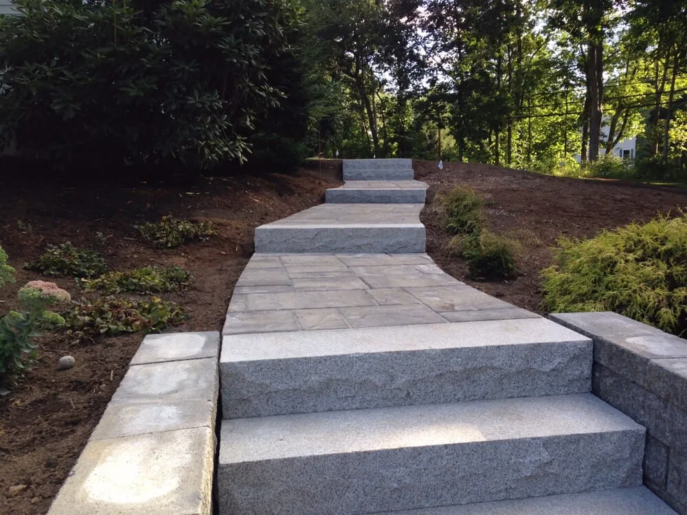 Local residential landscaping for residential properties in Kingston, NH by Stone Elements