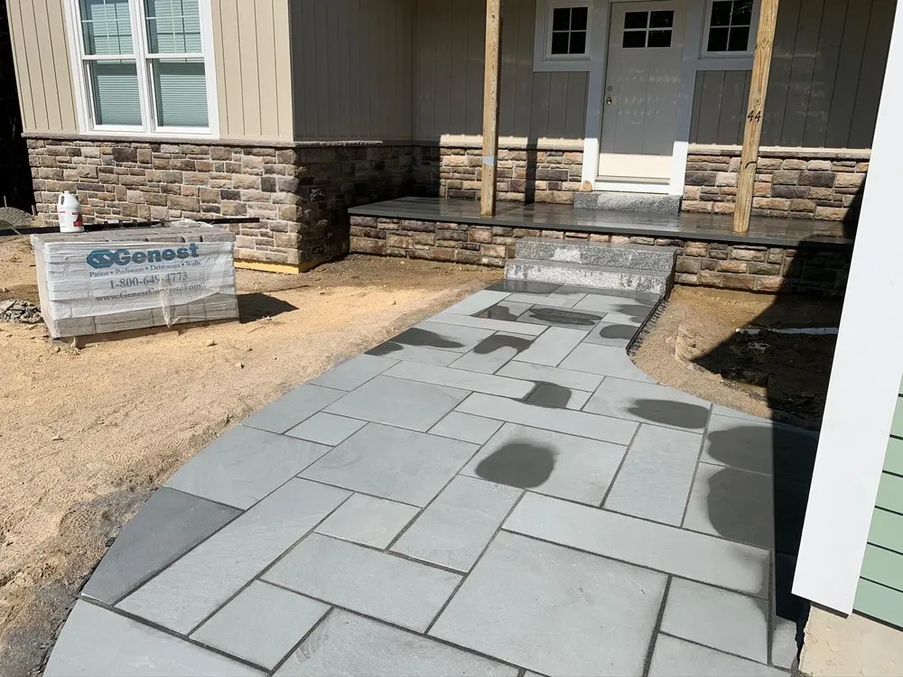 Top-rated landscape design for year-round maintenance in Saco, ME by Stone Solutions Maine