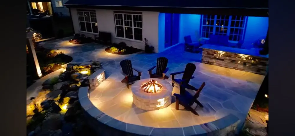 Trusted lawn care service with custom design in Cumming, GA by StoneAge Stonescapes