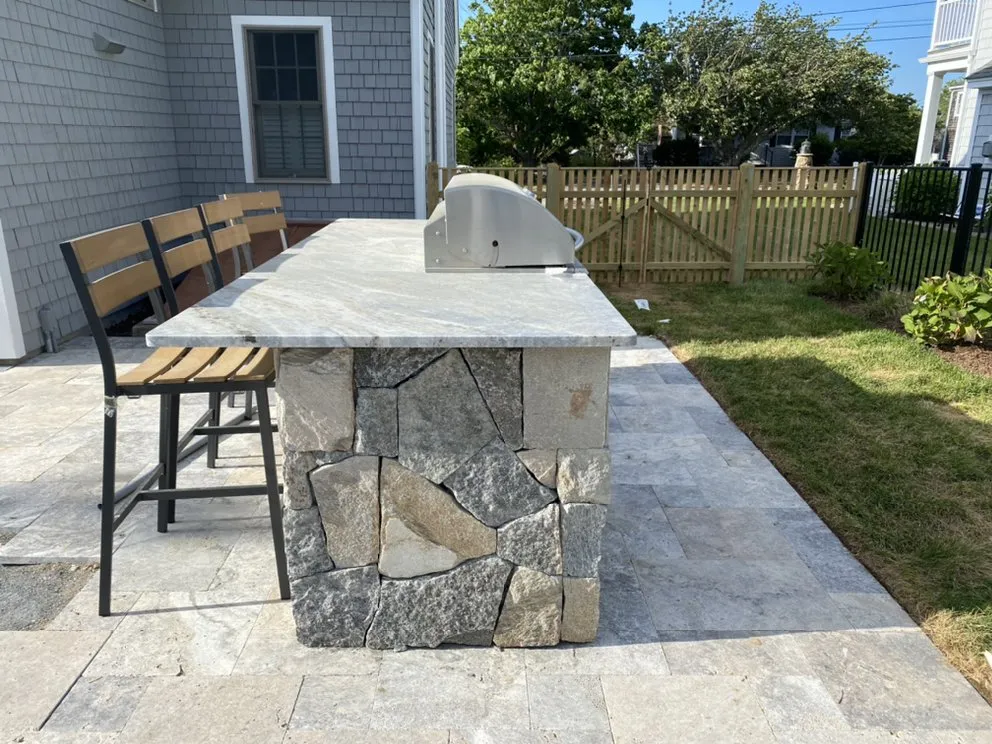 Reliable lawn mowing service with custom design in Barnstable, MA by StoneArt Masonry & Landscaping