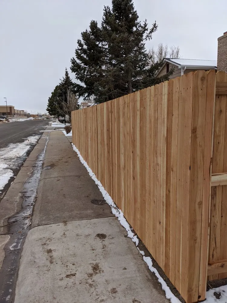 Custom landscape design in Parker, CO - Straight Fencing