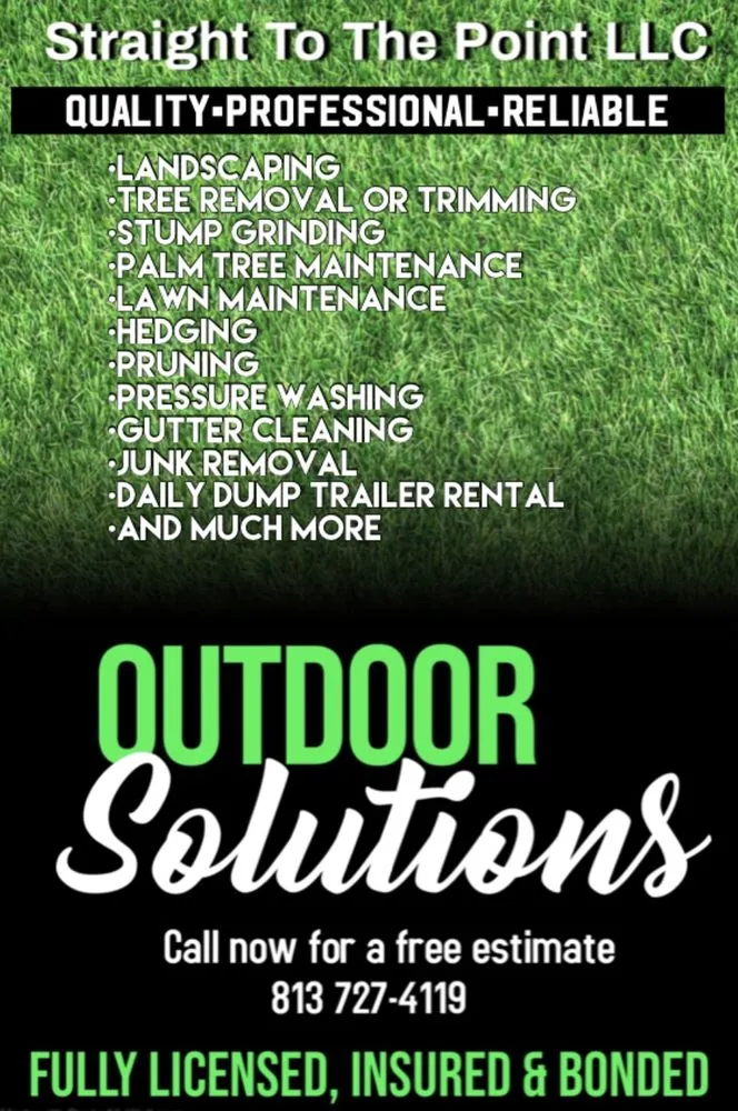 Custom yard cleanup service in Tampa, FL by Straight To The Point Outdoor Solutions