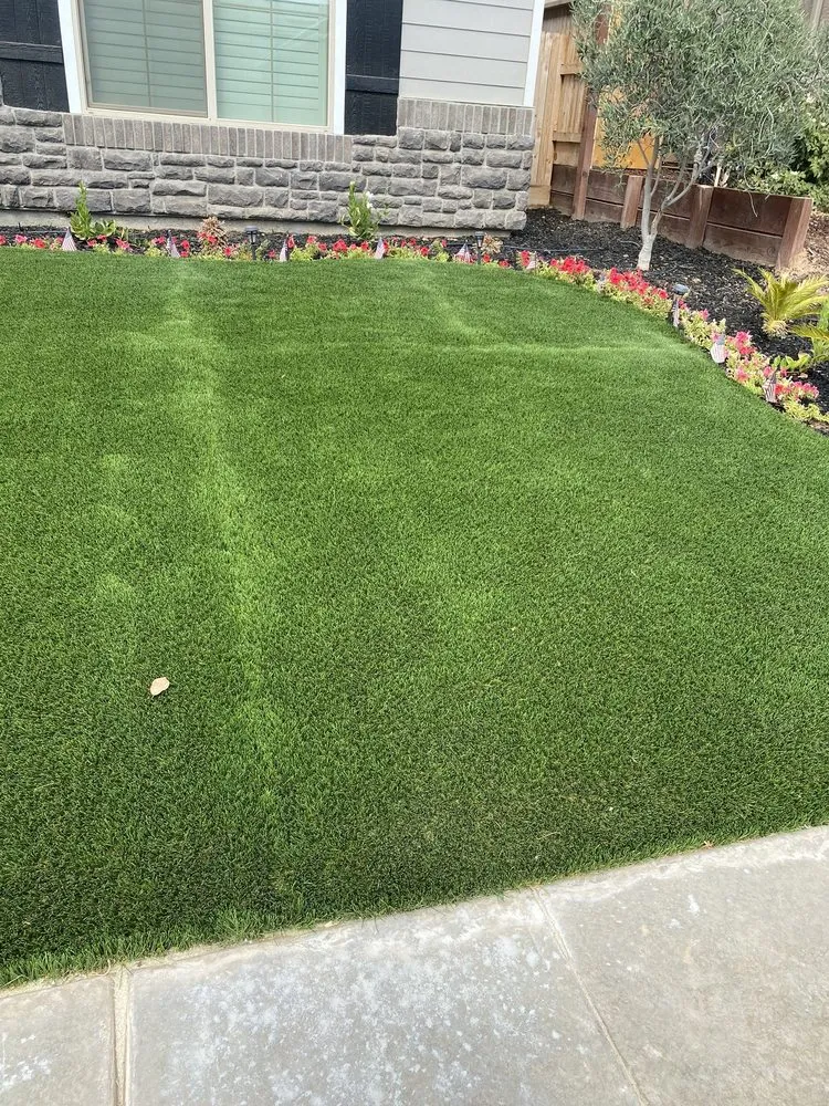Reliable lawn mowing service with custom design in Fresno, CA by Straightedge Landscaping