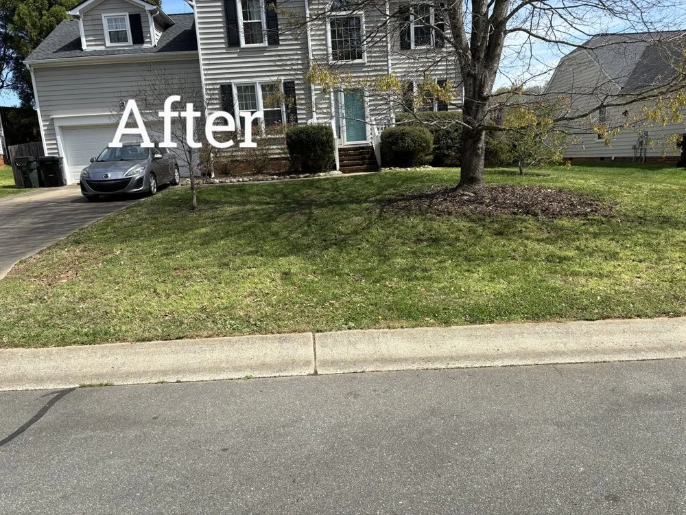 Professional landscape installation for beautiful yards in Green Level, NC by Straughans Lawn Care