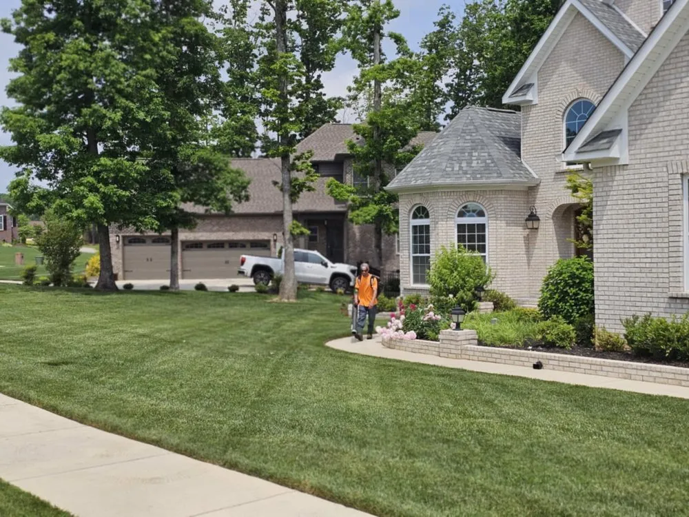 Professional garden landscaping with custom design in Huntsville, AL by Straw Hat Lawn Service