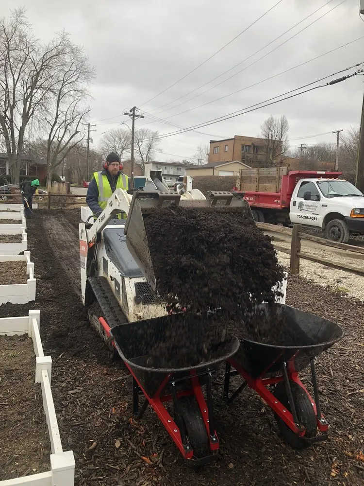 Professional landscape installation in Willow Springs, IL by Streamline Landscaping