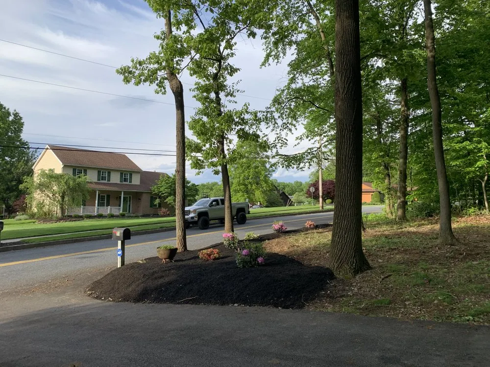 Professional landscape installation in Reading, PA by Stripe It Up Landscaping