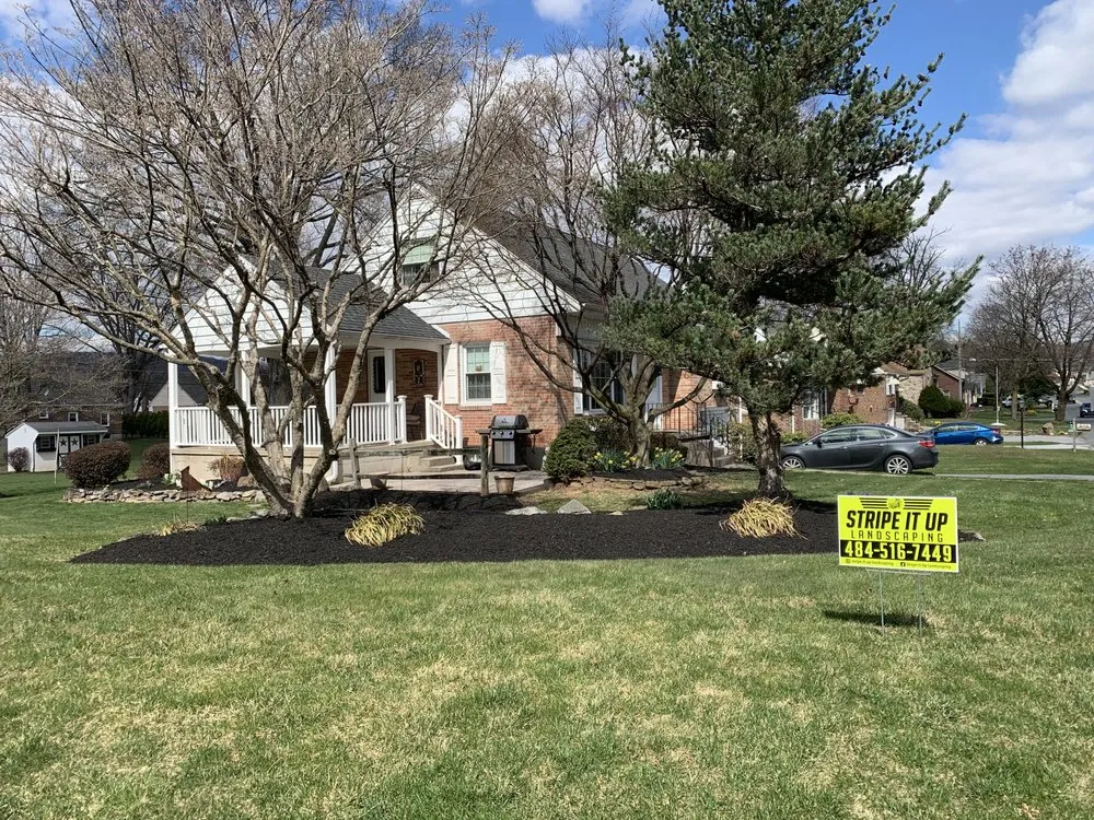 Reliable lawn mowing service for outdoor upgrades across Reading, PA - Stripe It Up Landscaping