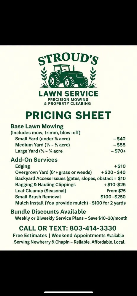Professional yard maintenance for homes across Newberry, SC - Stroud’s Lawn Service