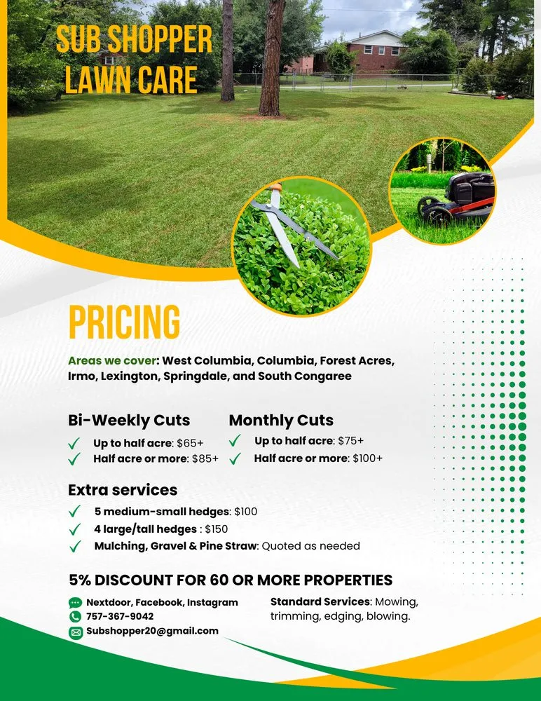 Top-rated garden landscaping experts serving West Columbia, SC - Sub Shopper Lawn care
