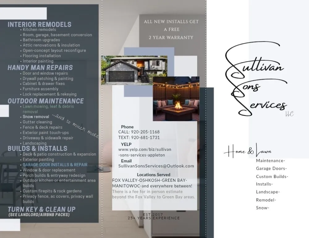 Expert outdoor landscaping with custom design across Appleton, WI - Sullivan Sons Services