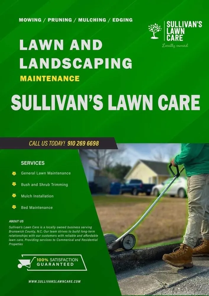 Top-rated lawn mowing service for residential properties in Supply, NC by Sullivan’s Lawn Care
