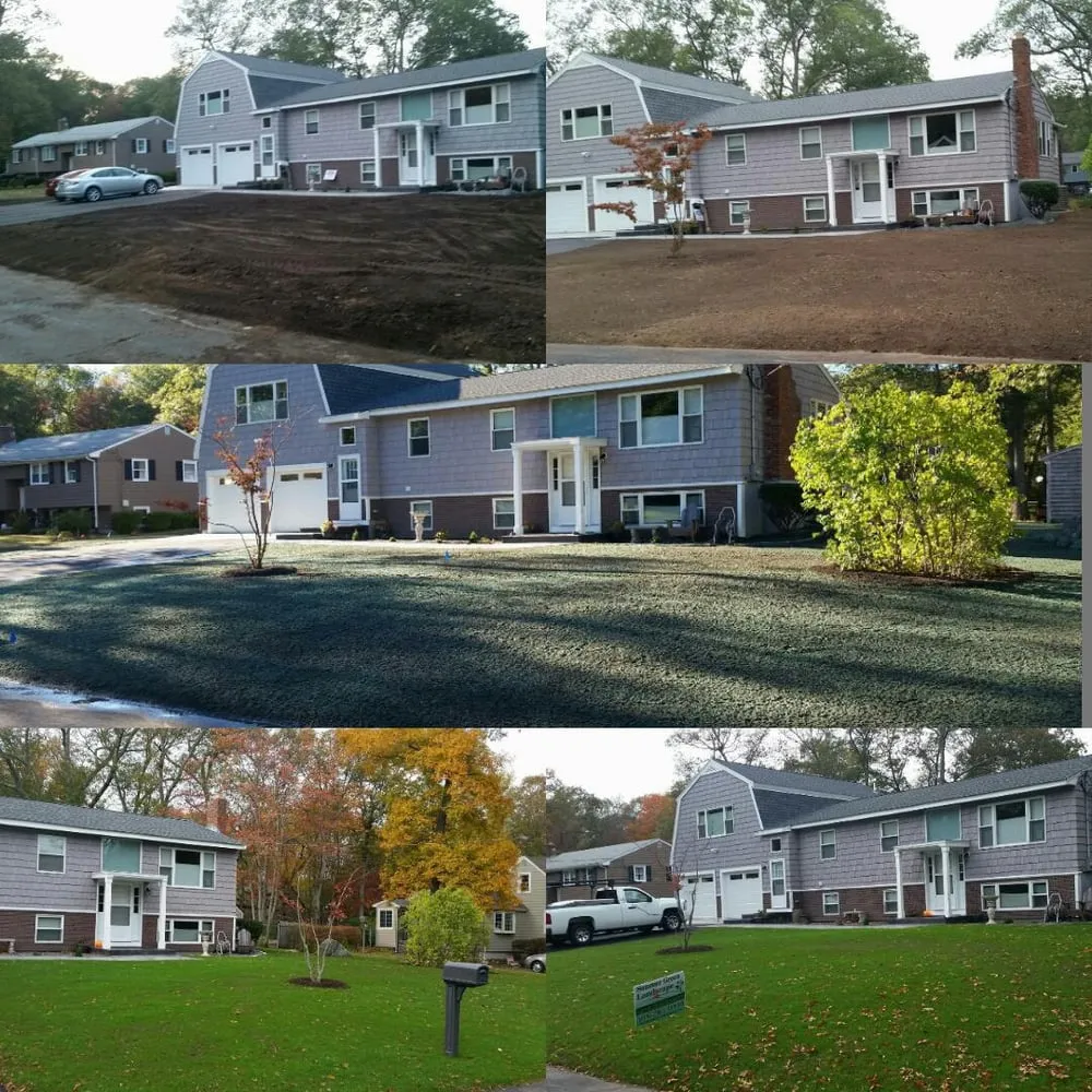 Custom residential landscaping in Stoughton, MA by Summer Green Landscape Inc