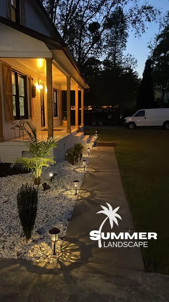 Custom landscape installation in Ladson, SC by Summer Landscape