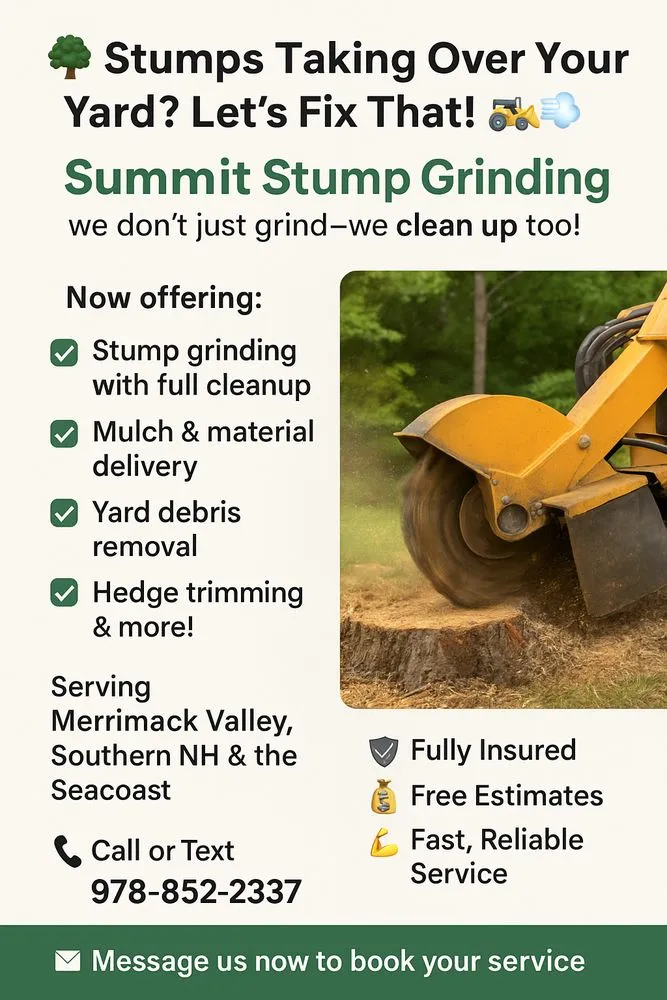 Affordable yard maintenance experts serving Haverhill, MA - Summit Stump Grinding