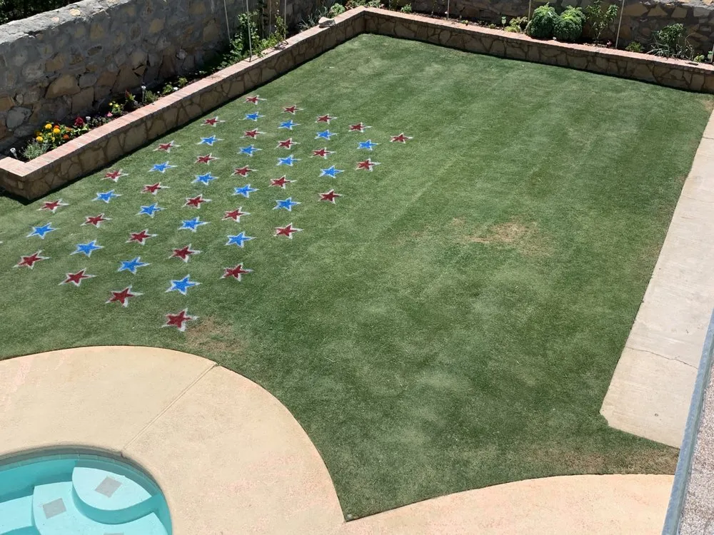 Affordable lawn mowing service with custom design in El Paso, TX by Sun City Lawn Care