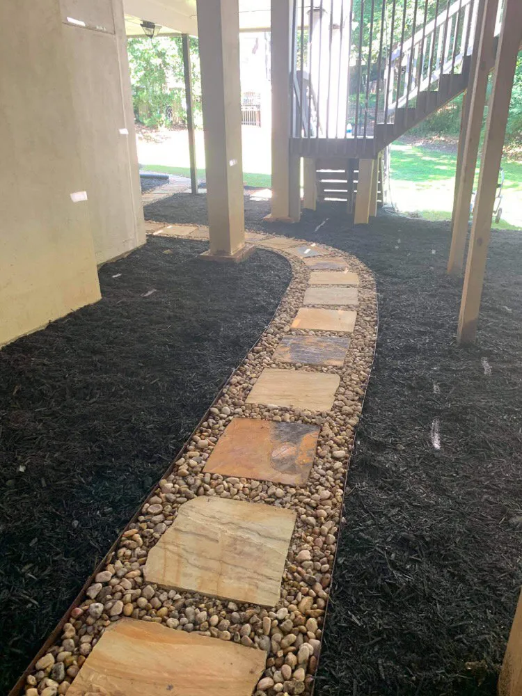 Custom outdoor landscaping in Powder Springs, GA by Sun Valley Landscaping