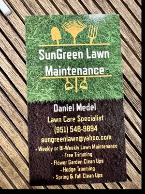 SunGreen Lawn Maintenance Logo