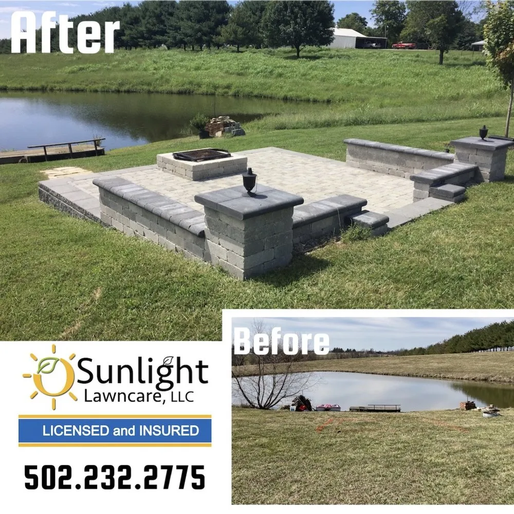 Custom garden landscaping in Taylorsville, KY by Sunlight Lawncare