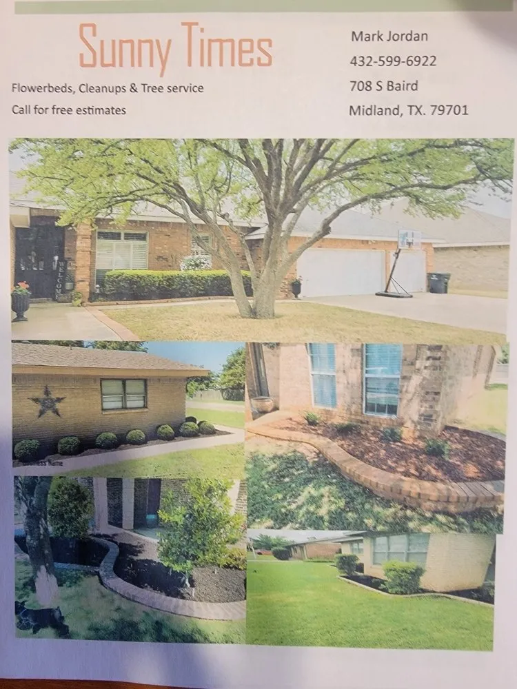 Professional garden landscaping in Midland, TX by Sunny times landscaping