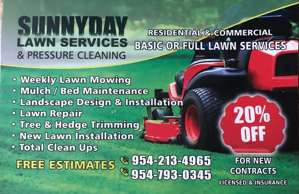 Expert lawn care service for outdoor upgrades in Coral Springs, FL by SunnyDay Lawn Services & Pressure Cleaning