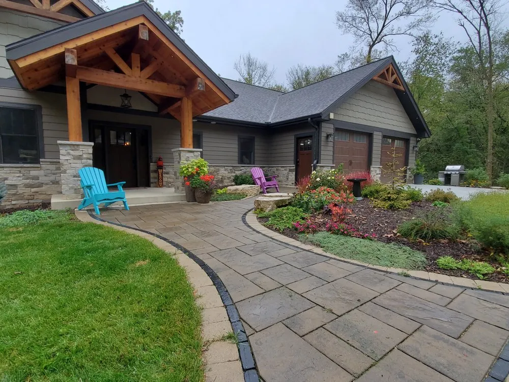 Custom landscape installation for homes in Verona, WI by Sunnyside Landscapes