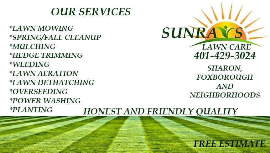 Expert lawn care service in Sharon, MA - Sunrays Lawn Care