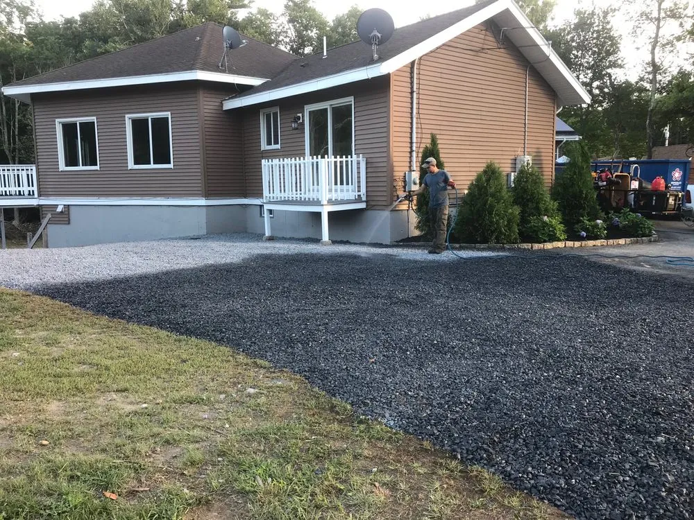 Custom garden landscaping for year-round maintenance in Sharon, MA by Sunrays Lawn Care