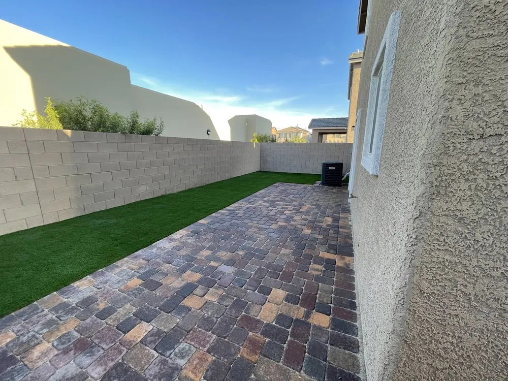 Top-rated lawn mowing service for year-round maintenance across Las Vegas, NV - Sunrise Hardscape