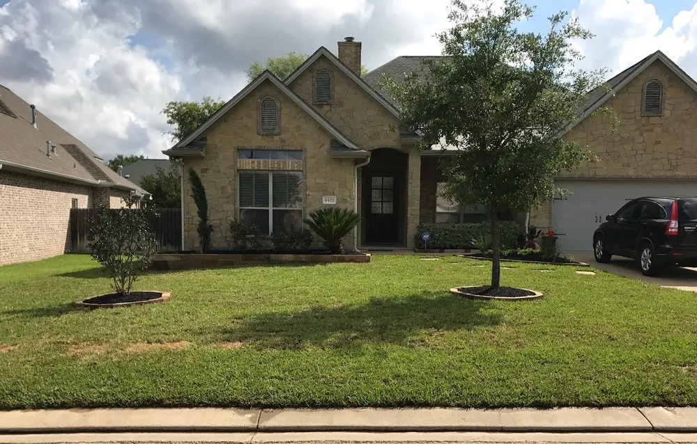 Expert lawn care service for homes in College Station, TX by Sunrise Landscapes