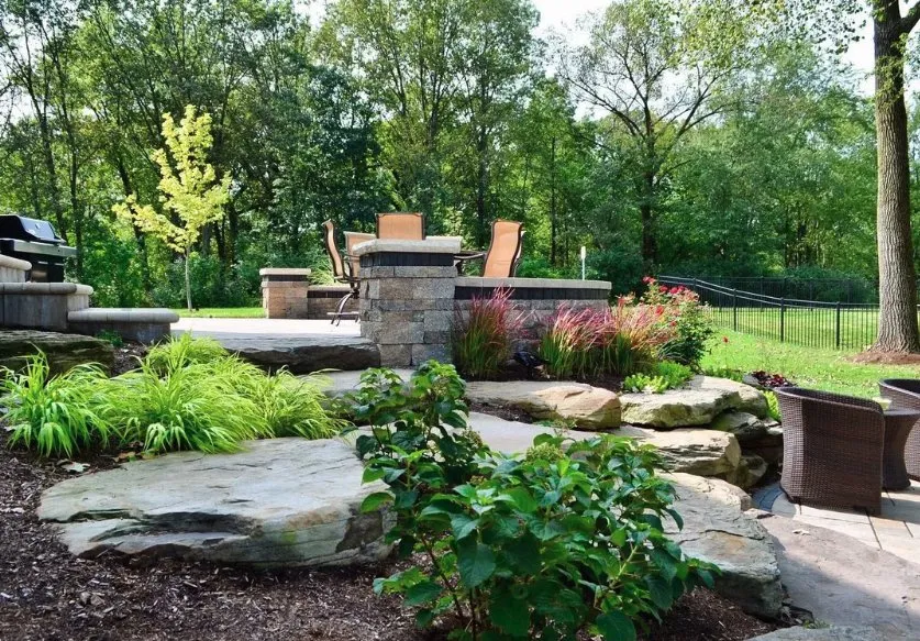 Top-rated landscape installation with custom design in Greenup, IL by Sunrise Landscaping
