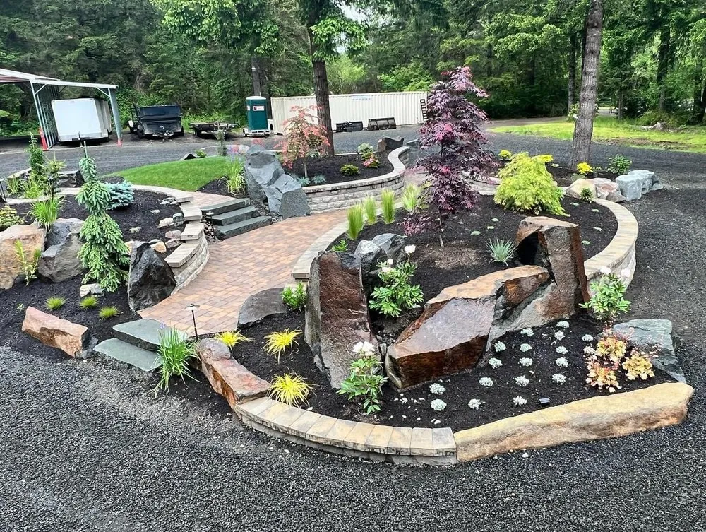 Custom outdoor landscaping for year-round maintenance in Olympia, WA by Sunrise Landscaping