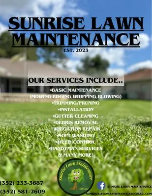 Sunrise Lawn Maintenance Logo