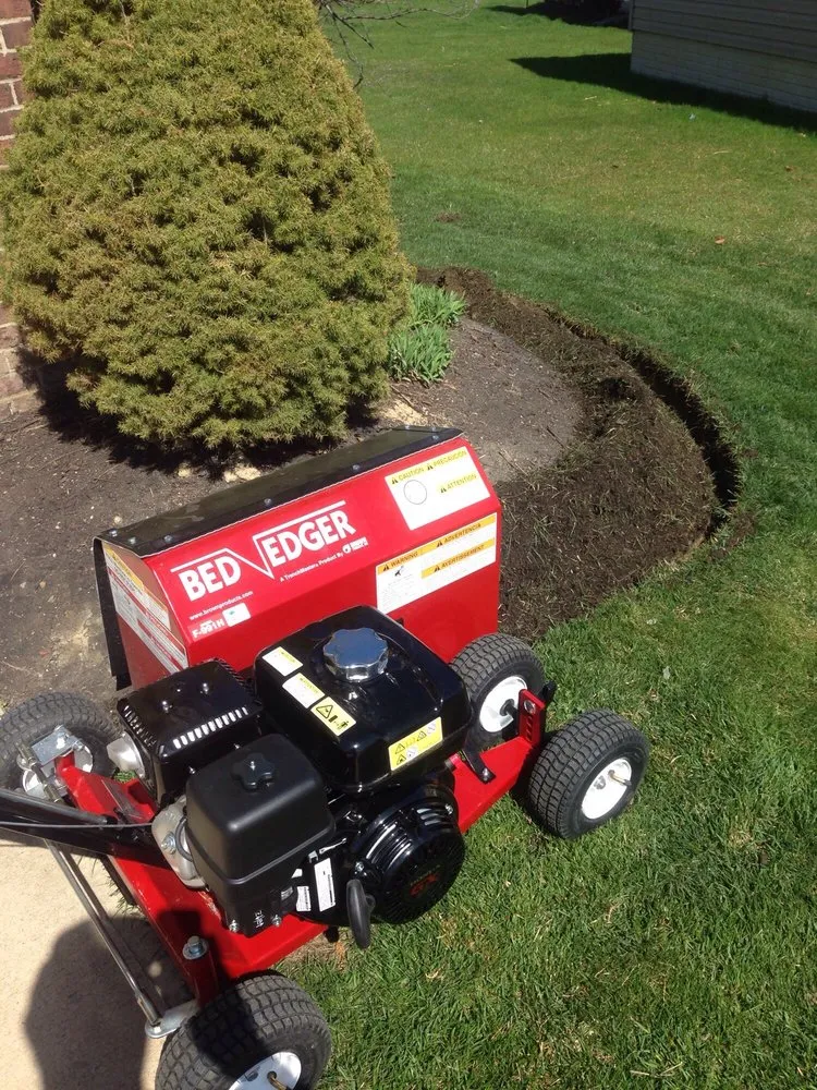 Local lawn mowing service with custom design in Brunswick, OH by Sunrise Lawn Services