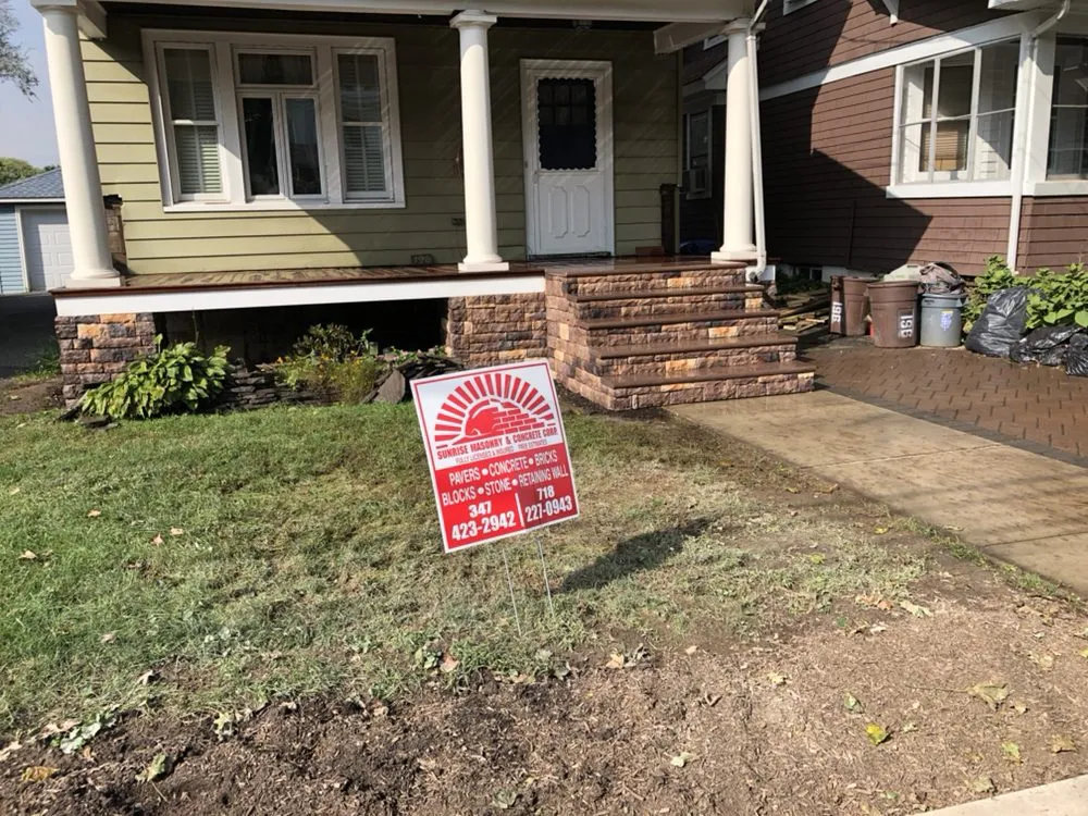 Affordable landscape installation in Staten Island, NY - Sunrise Masonry & Concrete