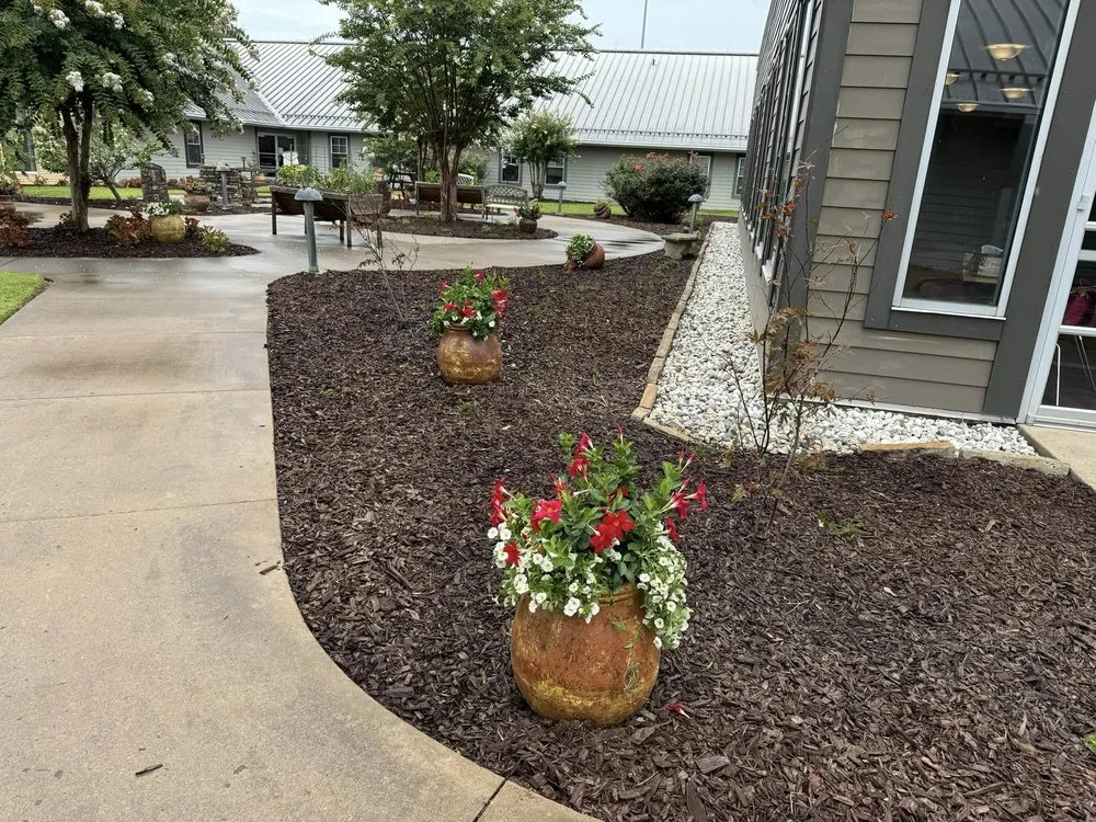 Custom landscape installation near you in Marshall, AR by Sunrise Property Maintenance