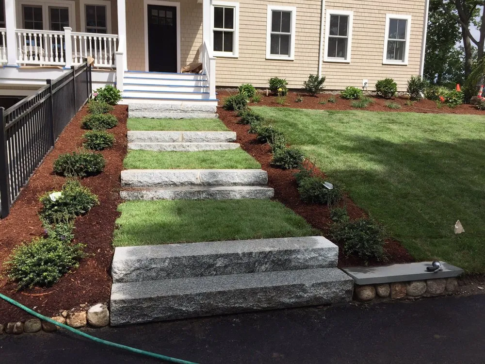Reliable landscape installation for homes in Barnstable, MA by Sunset Landscaping Designs