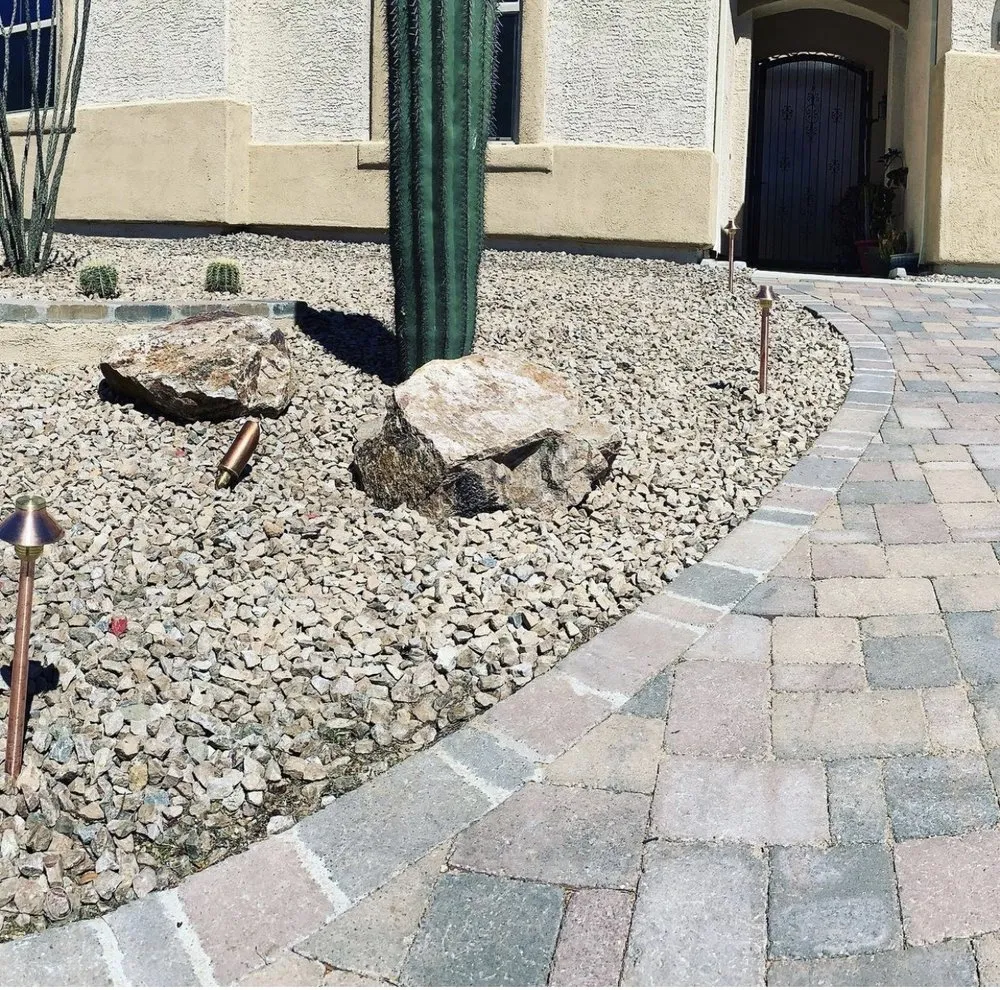 Local lawn mowing service with custom design across Tucson, AZ - Sunset Sky Landscape