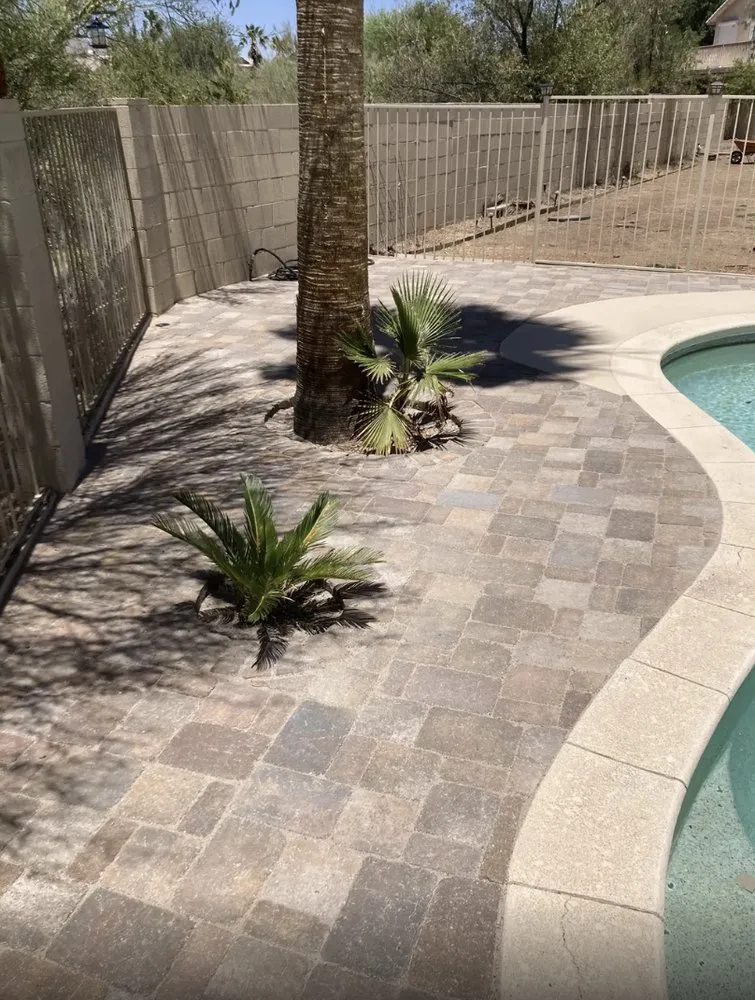 Professional lawn mowing service for outdoor upgrades in Tucson, AZ by Sunset View Landscaping