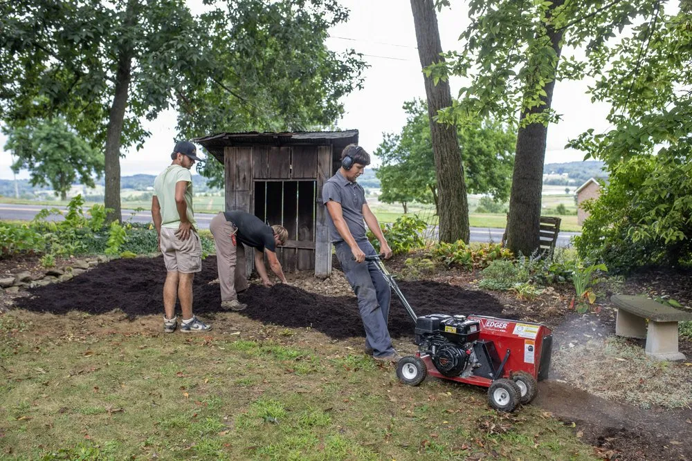 Professional outdoor landscaping with custom design in Fredericksburg, OH by Sunset Yard Solutions
