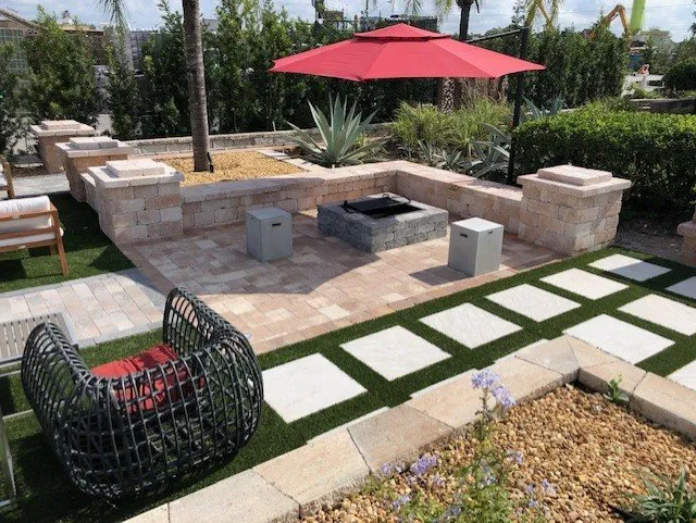Custom garden landscaping with custom design across Winter Garden, FL - Sunshine Brick Pavers
