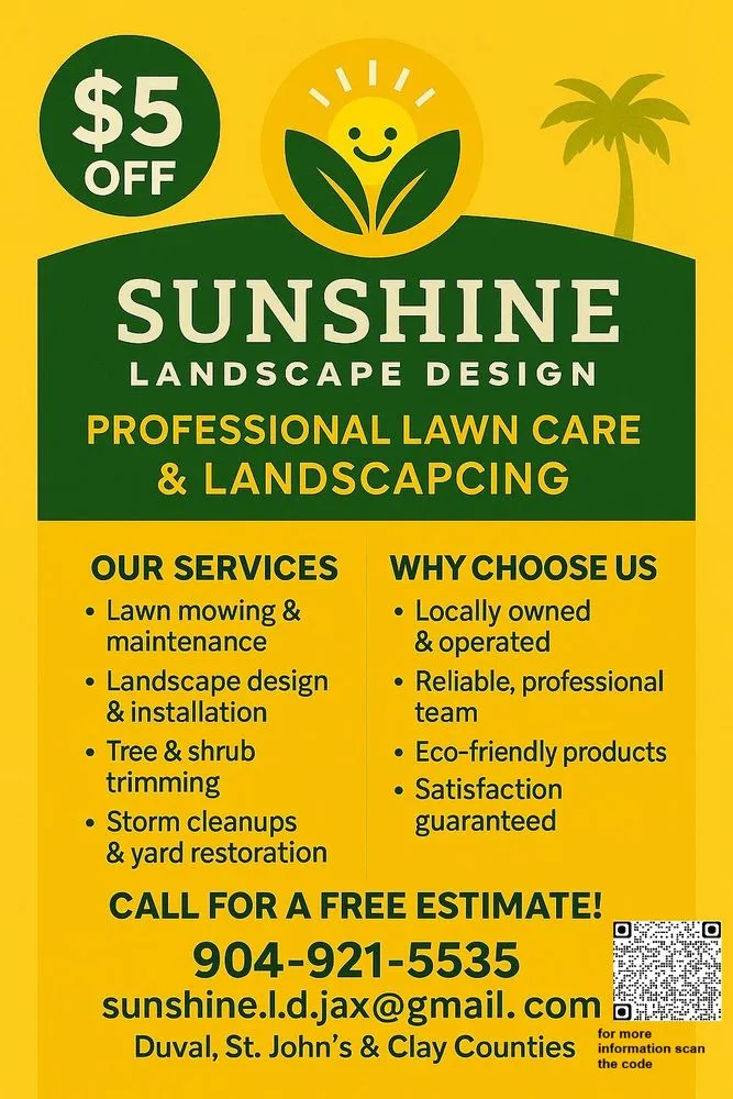 Custom outdoor landscaping in Jacksonville, FL by Sunshine Landscape Design