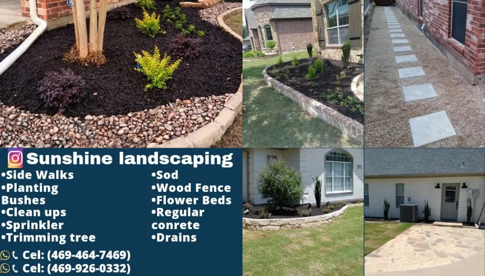 Professional landscape installation in Wylie, TX by Sunshine Landscaping