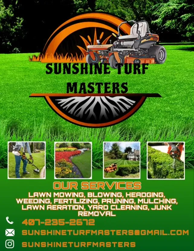 Local lawn mowing service experts serving Orlando, FL - Sunshine turf masters