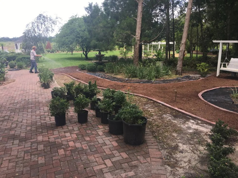 Professional garden landscaping for outdoor upgrades in DeLand, FL by Sunworks Lawn Service